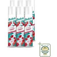 Batiste 6 flacons de shampoing sec parfum cerise, avec un parfum de fleur de cerisier - 200 ml - Pack économique - 6 pièces