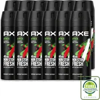 Axe 12 sprays déodorants Africa - 150 ml - Lot de 12 pièces