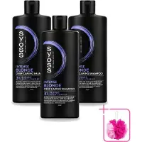 Syoss 3 flacons de shampooing Intense Blonde - 440 ml chacun - Lot de 3