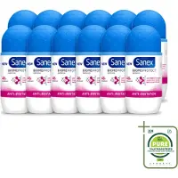 Sanex 12 déodorants roll-on BiomeProtect Dermo Anti-Irritation, 50 ml - Lot de 12 pièces