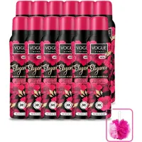 Vogue 12 déodorants parfumés Elegance pour femmes - 150 ml - Lot économique - 12 pièces