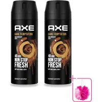 Axe 2 aérosols déodorants Dark Temptation, 150 ml - Lot de 2