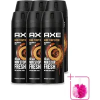 Axe 6 sprays déodorants Dark Temptation, 150 ml - Pack économique - 6 pièces