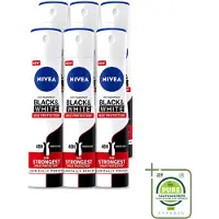 Nivea 6 x Déodorant spray Black & White, protection maximale - 150 ml - Lot de 6