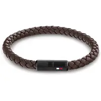 Tommy Hilfiger Stylish brown leather bracelet 2790668, (19.50 cm, Acier, Cuir)
