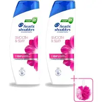 Head & shoulders 2 flacons de shampooing anti-pelliculaire , gamme Smooth & Silky, 250 ml - Pack économique - 2 pièces