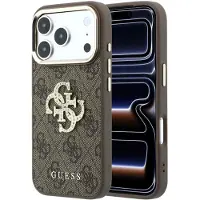 GUESS Coque 4G avec grand logo en strass pour iPhone 18 Pro Max / iPhone 17 Pro Max, marron (Apple iPhone 17 Pro Max), Coque pour téléphone portable, Marron