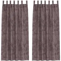 vidaXL Rideaux en velours avec tringles 2 pièces Marron 260 x 140 cm Velours