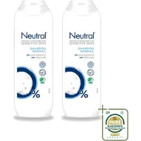 Neutral 2 shampooings neutres à 0% pour cheveux normaux - 250 ml - Pack économique - 2 unités