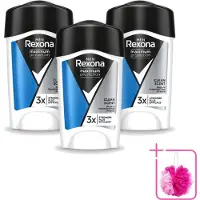 Rexona 3 déodorants roll-on Men Maximum Protection, parfum Clean, 45 ml - Lot de 3
