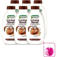 Garnier 6 bouteilles de shampooing Loving Blends, lait de coco et macadamia, pour cheveux normaux à secs, 300 ml. Pack économique - 6 pièces