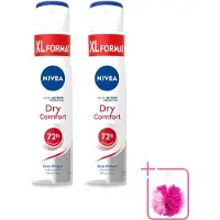 Nivea 2 sprays déodorants Dry Comfort - 250 ml - Pack économique - 2 pièces