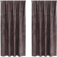 vidaXL Rideaux en velours avec tringles 2 pièces Marron 175 x 140 cm Velours