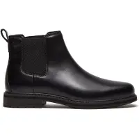 Timberland pour homme. TB0A42PGW021 Bottines Chelsea Stormbucks en cuir noir (44), Plat, Aucun, Casuel