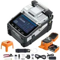 Vevor Soudeuse Fibre Optique 6 Moteurs Épisseuse Fusion Épissage Rapide 6 s compatible SM MM DS NZDS