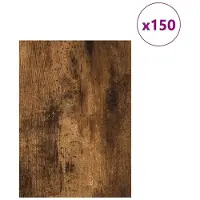 vidaXL , panneaux décoratifs, 150 pièces, chêne fumé, 15 x 21 x 0,27 cm