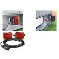 IWH Feu arrière de remorque avec socle magnétique, 6 fonctions, 12 V – 2 feux arrière universels pour