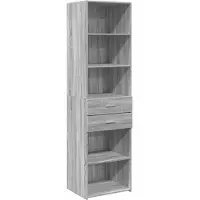 vidaXL Highboard Gris Sonoma 50x42,5x185 cm Matériau dérivé du bois