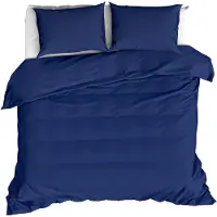 MOODIT Housse de couette Odil Basil 240 x 220 cm navy
