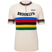Santini Brooklyn World Champion Short Sleeve Jersey Blanc M