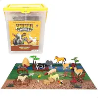 Colorbaby Animal World-farm Animals Figure 50 Units Multicolore Enfants