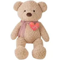 Creaciones Llopis Ours En Peluche Old Heart 2 Modèles Envoi Aléatoire Assorti 95 Cm
