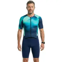 Orca Athlex Aero Race V2 Short Sleeve Trisuit Bleu 2XL Homme