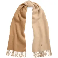 Ralph Lauren pour femme. 455954371005 Écharpe en laine à franges beige (OSFA), Casuel