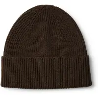 Selected 100 % Laine Mérinos Bonnet Homme Marron ONE SIZE