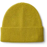 Selected 100 % Laine Mérinos Bonnet Homme Jaune ONE SIZE