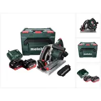 Metabo KT 18 LTX 66 BL Scie circulaire plongeante 18 V 165 mm + 2x Batteries 8.0 Ah + Chargeur + Coffret metaBOX