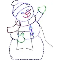 Wellhome Bonhomme De Neige Saluant Avec 246 Leds Et Fonction Minuterie 79 Cm