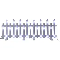 Wellhome Kit De Lumières De Clôture à Led Blanches Avec Contrôleur Et Minuterie 8 Pièces