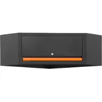 JBM 16491o Corner Wall Cabinet Noir