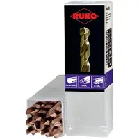 RUKO Foret à Métaux Din 338 Hss-co 5 Ground Split Point Helical Ø 8.75 Mm 10 Unités