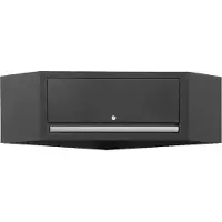 JBM 16491s Corner Wall Cabinet Noir