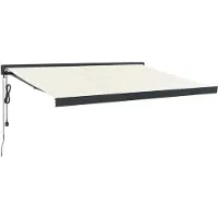 vidaXL Marquise rétractable Crème 3,5x2,5 m Tissu et aluminium