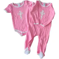 Rc Celta Body & Pelele Long Sleeve Body Rose 0-3 Months Fille