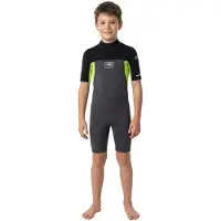 Ocean & Earth Shorty à Manches Courtes Avec Fermeture éclair Dans Le Dos Free Flex Spring 2 Mm
