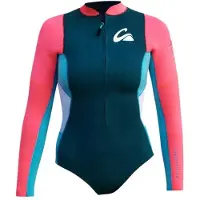Kynay Shorty à Manches Longues Avec Fermeture éclair Frontale Pour Femme Ultra Stretchy Surfing 2 Mm