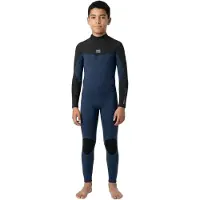 Mystic Star 3/2 Mm Fl Junior Long Sleeve Back Zip Neoprene Suit Gris XL Enfants