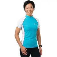 Abysstar Tijuana Short Sleeve Rash Guard Bleu L Femme