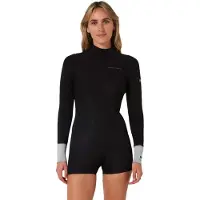 Ocean & Earth Shorty à Manches Longues Avec Fermeture éclair Au Dos Pour Femme Boyleg 2 Mm