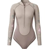 LOUM Shorty à Manches Longues Avec Fermeture éclair Frontale Pour Femme Aquabelle