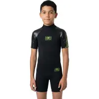 Ocean & Earth Shorty à Manches Courtes Avec Fermeture éclair Dans Le Dos Surf School Spring 2 Mm