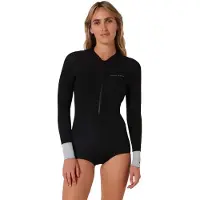 Ocean & Earth Shorty à Manches Longues Avec Fermeture éclair Frontale Pour Femme Hi Cut 2 Mm