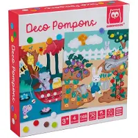 Eurekakids Feuilles Créatives Pour Décorer Avec Des Pompons-deco Pompons