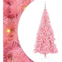 vidaXL Sapin de Noël avec 300 LED avec support Rose 240 cm PVC