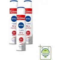 Nivea 3 sprays déodorants Dry Comfort - 250 ml - Lot de 3