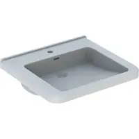Geberit Keramag / lavabo Renova Comfort Square encastrable 60 cm blanc 128660000 (550 mm, 600 mm)